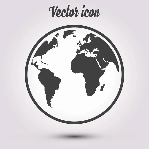 Icono Del Globo Viajando Por Planeta Tierra Viaje Alrededor Del — Vector de stock