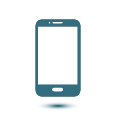 Smartphone simge vektör Illustration. Düz tasarım stili. 