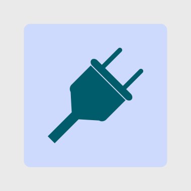 Vektör elektrik prizinden sembolü. Web düz simgesi.
