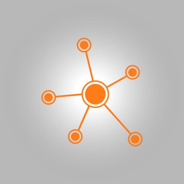 Sosyal ağ tek simge. Küresel teknoloji. İş sosyal bağlantıları ağ.