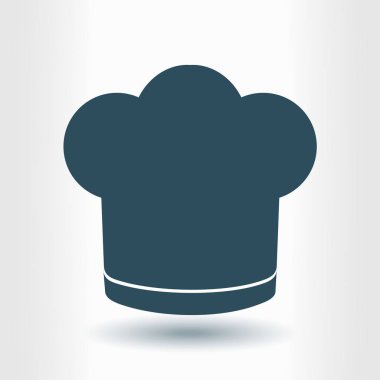 Chef şapka işareti simgesi. Şapka pişirme sembolü.