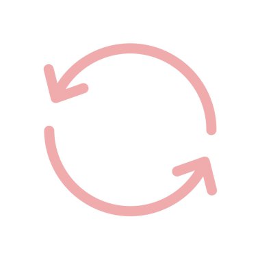 Dairesel ok işareti simge vektör. Düz tasarım stili.