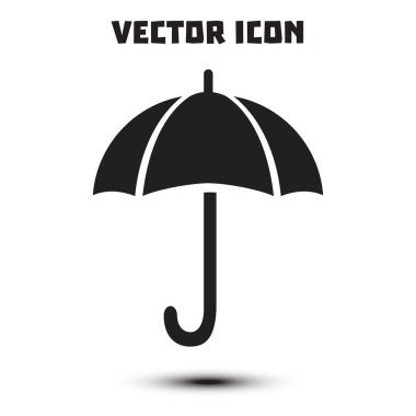 Şemsiye simgesi. Yağmur koruma sembolü. Düz tasarım biçimi. 