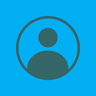 Bağlantı işareti. Kullanıcı işareti simgesi. Kişi sembolü. İnsan avatar. Düz stil. 