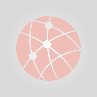 Küresel teknoloji veya sosyal ağ simge işareti simgesi.