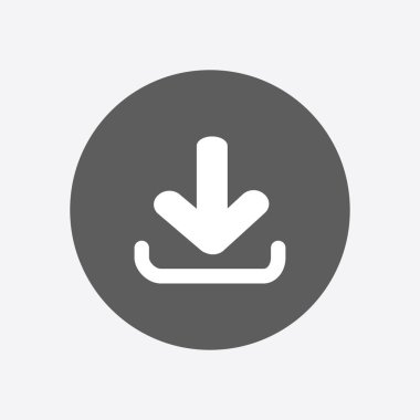 Simgesini indirin. Düğme yükleyin. Düz tasarım stili.