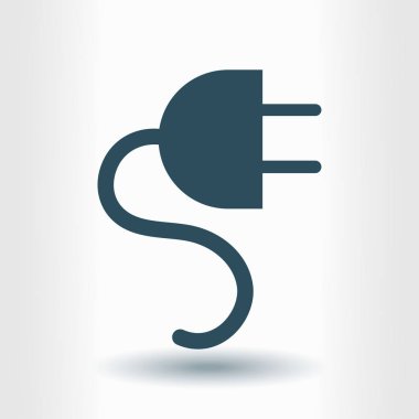 Vektör elektrik prizinden sembolü. Web düz simgesi.