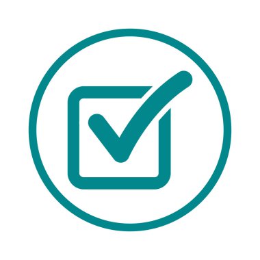 Kontrol listesi simgesi. Kutu işaretinde işaretle.