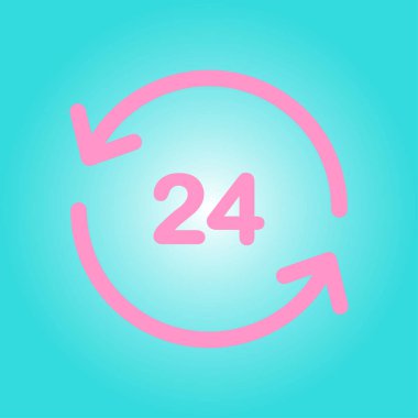 Saat saat etrafında bir gün simgesini açın. Rozet-saat çalışma süresi.