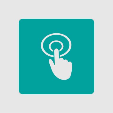 El imleç işareti simgesi. El işaretçi simgesi. Modern UI Web sitesi gezinme. Düz tasarım. 