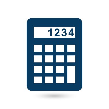 Hesap makinesi simge. Maliyet fiyatını hesaplamak. Düz tasarım stili. 