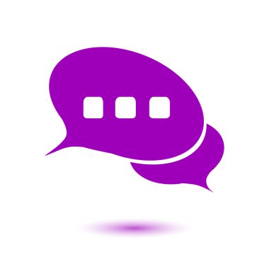 Sohbet düz Icon.Badge tartışma, diyalog, yazışma karakter.