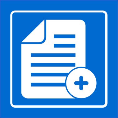 Ok simgesiyle belge. Kağıt ekleyin. Sayfa ekleme.