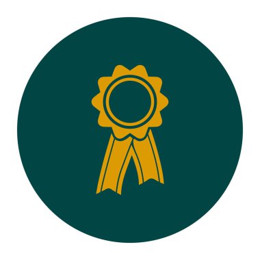  Kurdele simgesi ile rozet. Ödülü rozet şerit erkek ile.