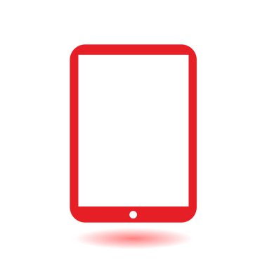 Modern dijital tablet Pc simgesi. Düz tasarım simgesi. 