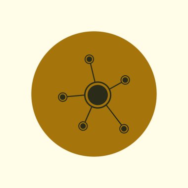 Sosyal ağ tek simge. Küresel teknoloji. İş sosyal bağlantıları ağ.