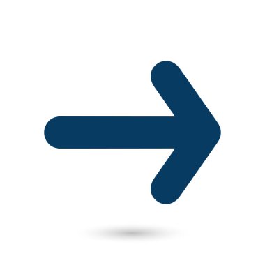 Ok simgesi. Kara navigasyonu için işaretçi yönünü.