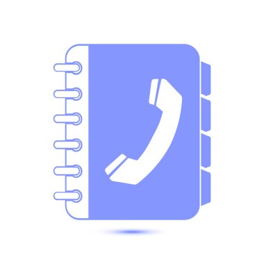 Telefon Rehberi düz simgesi. Düz tasarım stili.