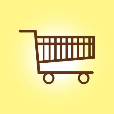 Grafik alışveriş düz simgesi. Bir ürünü Sepete Ekle.