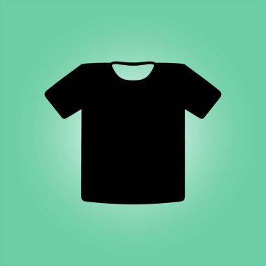 T-shirt işareti simgesi. Giysi sembolü. Düz tasarım stili.