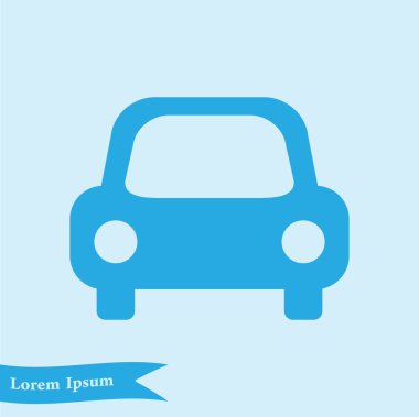 Taşıma simgesi. Araba işareti. Teslimat taşıma sembolü.