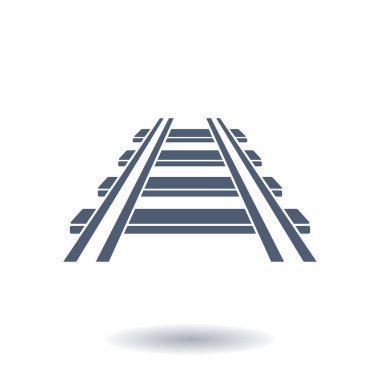 Demiryolu simgesi. İşareti tren. Parça yolu sembolü.  