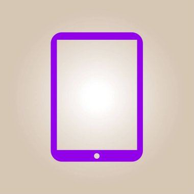 Modern dijital tablet Pc simgesi. Düz tasarım simgesi. 