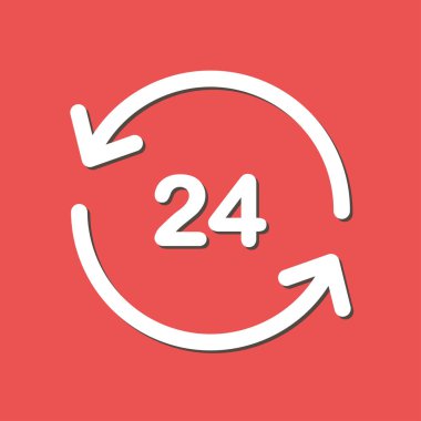 Saat saat etrafında bir gün simgesini açın. Rozet-saat çalışma süresi.