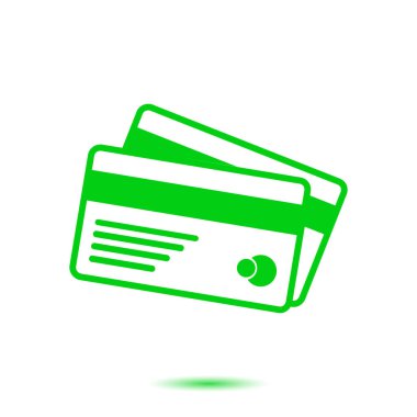 Vektör kredi kartları simgesi. Düz tasarım stili. 