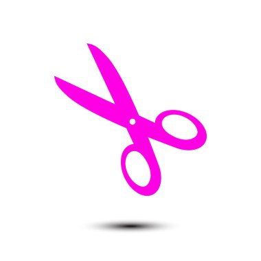 Makas simgesi. Mark burayı kes. Düz tasarım.