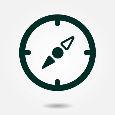 Vektör pusula simgesini. Yöreden yönde. Düz tasarım stili.