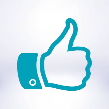 Simge gibi. El parmak tabela. Sembol başparmak. Düz tasarım stili. 