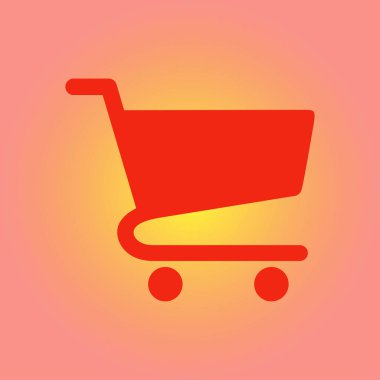 Grafik alışveriş düz simgesi. Bir ürünü Sepete Ekle.