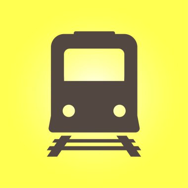 Tren simgesi. Metro sembolü. Tren istasyonu işareti.