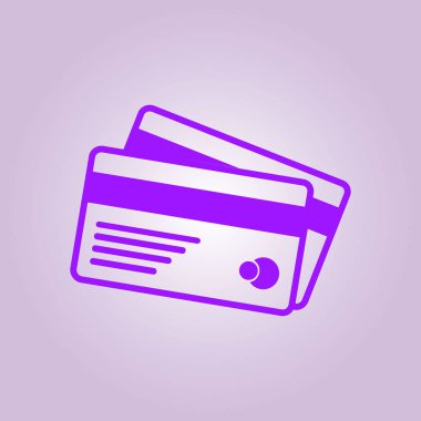 Vektör kredi kartları simgesi. Düz tasarım stili. 