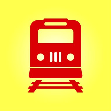 Tren simgesi. Metro sembolü. Tren istasyonu işareti.