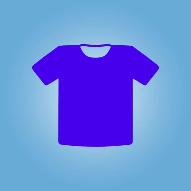 T-shirt işareti simgesi. Giysi sembolü. Düz tasarım stili.
