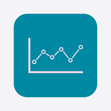 Grafik grafik simgesi. Diyagram simgesi. Düz tasarım stili.