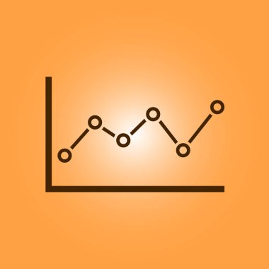 Grafik grafik simgesi. Diyagram simgesi. Düz tasarım stili.