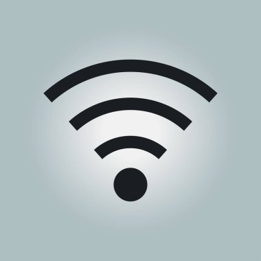 WiFi sembolü. Vektör kablosuz ağ kutsal kişilerin resmi. Düz tasarım stili.