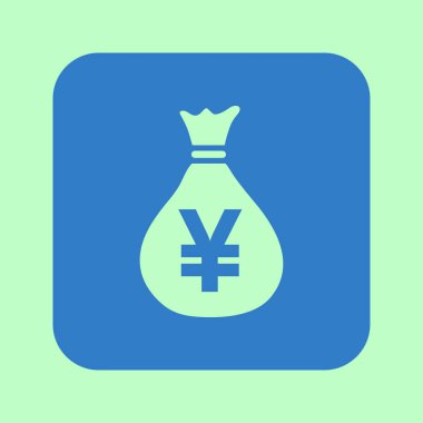 Yen Jpy para birimi konuşma balonu simgesini. Düz tasarım stili. 