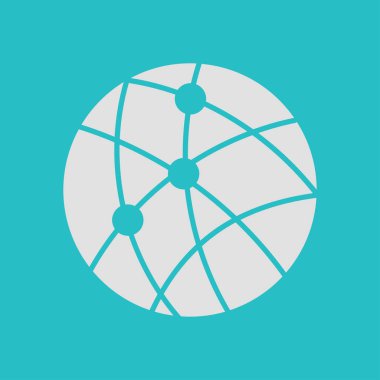 Sosyal ağ tek simgesi. Küresel teknoloji. Sosyal bağlantılar ağı.