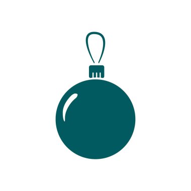 Noel topları simgesi. Yılbaşı Dekorasyonu. Tüm Noel ve yeni yıl kutlamak için.