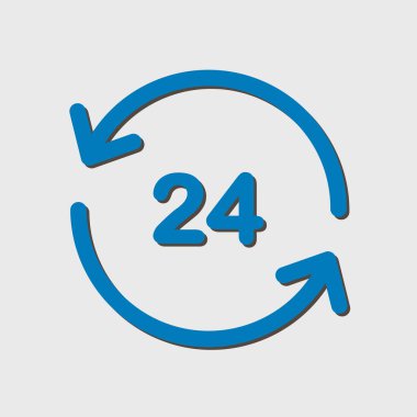 Saat saat etrafında bir gün simgesini açın. Rozet-saat çalışma süresi.