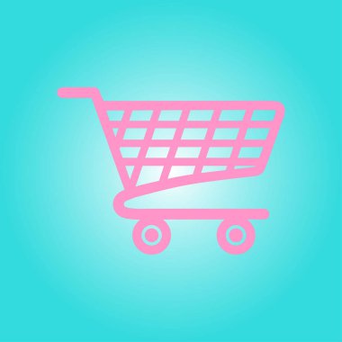 Grafik alışveriş düz simgesi. Bir ürünü Sepete Ekle.