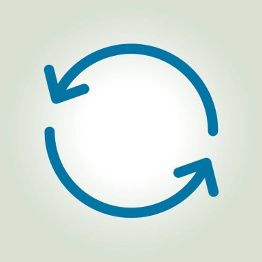 Dairesel ok işareti simge vektör. Düz tasarım stili.