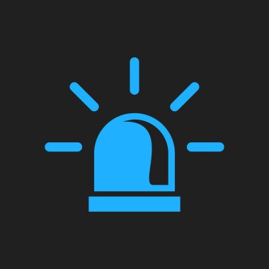 Polis tek simge. Alarm güç düğmesi. Polis seslenmek düğme.