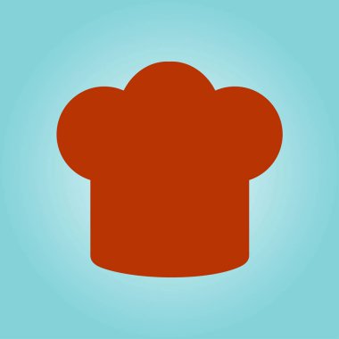 Chef şapka işareti simgesi. Şapka pişirme sembolü.