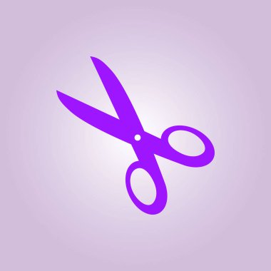 Makas simgesi. Mark burayı kes. Düz tasarım.