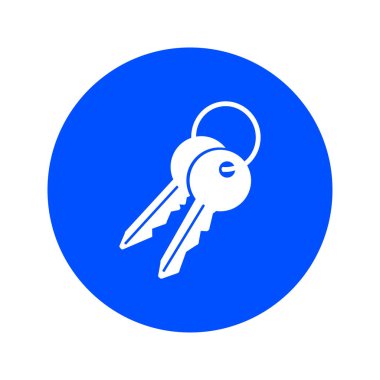 Anahtar simgesi. Kilit simgesi. Güvenlik işareti. Düz tasarım stili.